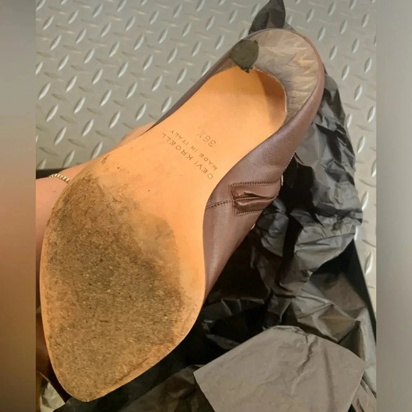 Devi kroell buckle leather brown leather ankle designer boho western reptile - Picture 2 of 6